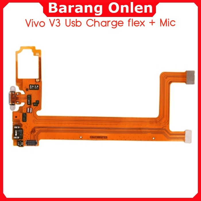 Vivo V3 usb board charging flexible cas konektor mic plugin pcb