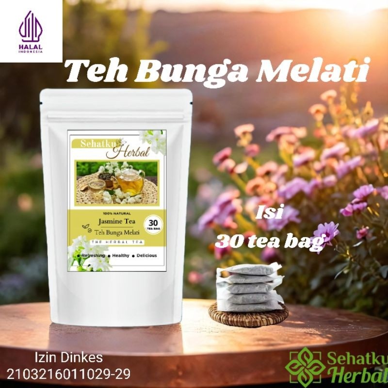 

SEHATKUHERBAL Teh Bunga Melati : Jasmine flower tea isi 30 tea bag