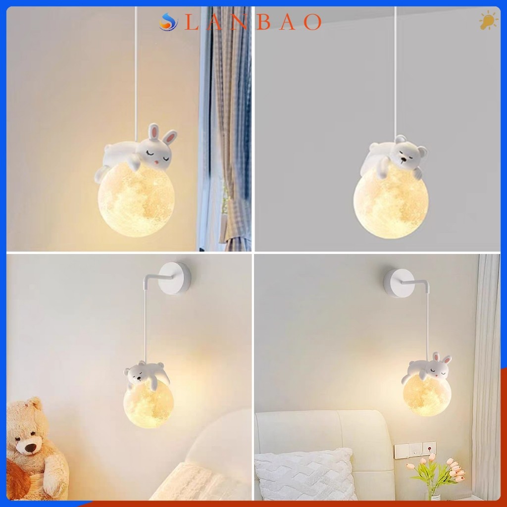 Lampu Hias Gaya Krim Nordik Lampu Kamar Tidur Samping Tempat Tidur Lampu Malam Lampu Kamar Anak-anak