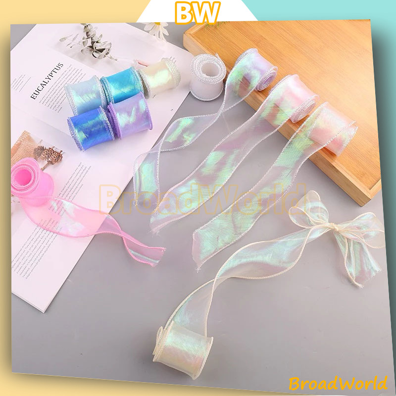 

BW Pita Organza Tebal Shimmer Mengkilat elegant size 4cm*9m Premium Quality bahan best quality super lembut cocok untuk dibuat jepit rambut anak, acc fashion lain atau bahan untuk buat bunga