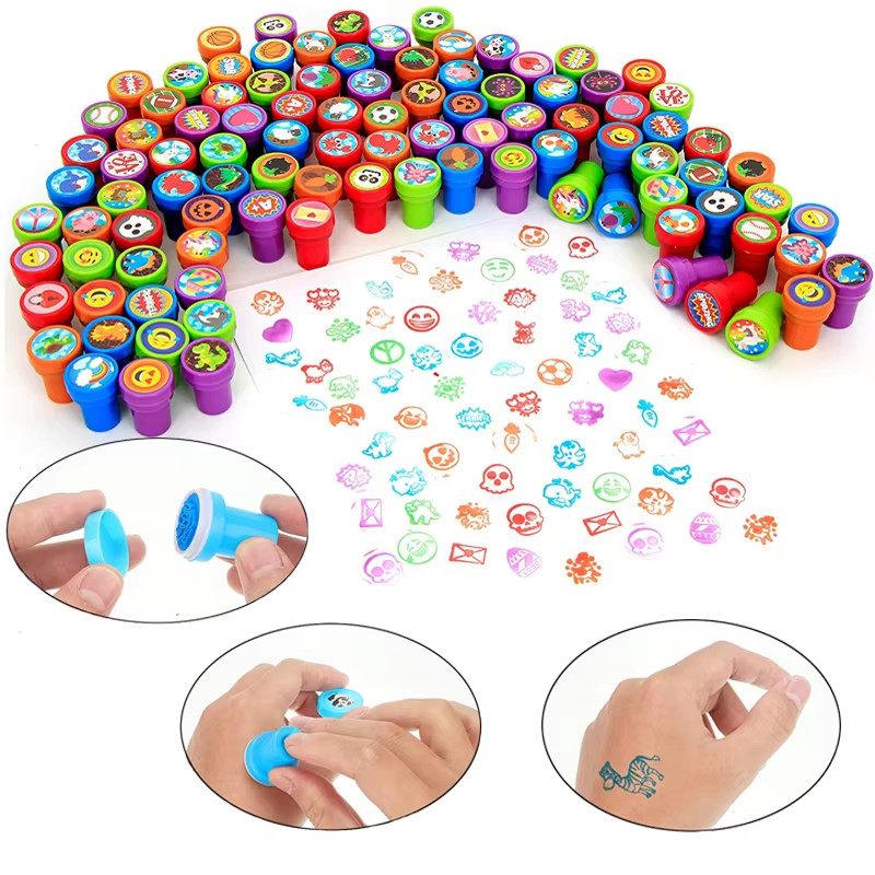 

10 Pack Cute Cartoon Animal Self Ink Rubber Stamp Toys Kids Educational Toys Puzzle DIY Scrapbook Birthday Gift Toys