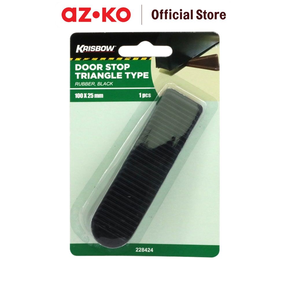 AZKO Krisbow 10x2.5 cm Pengganjal Pintu Karet Segitiga Triangle Door Stop Karet Ganjelan Pintu Jende