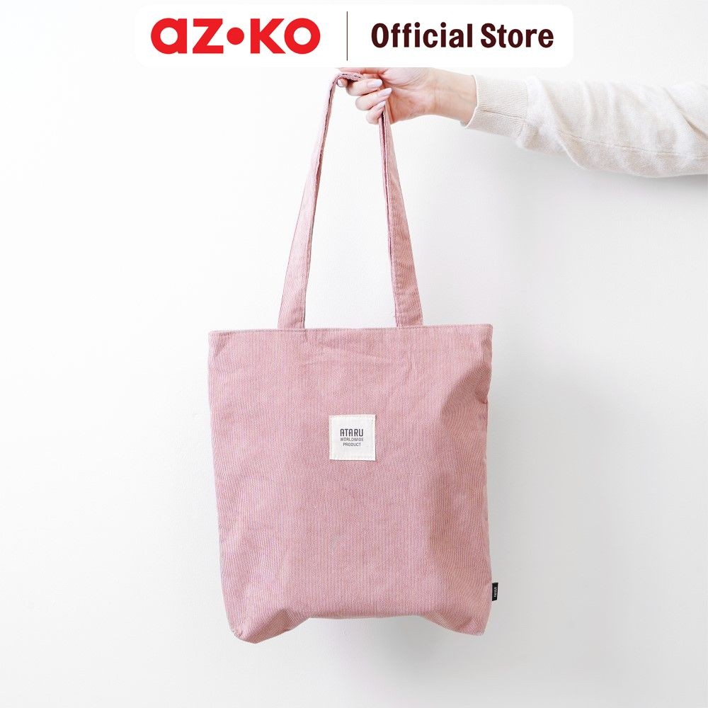 AZKO Ataru Tote Bag Corduroy - Pink
