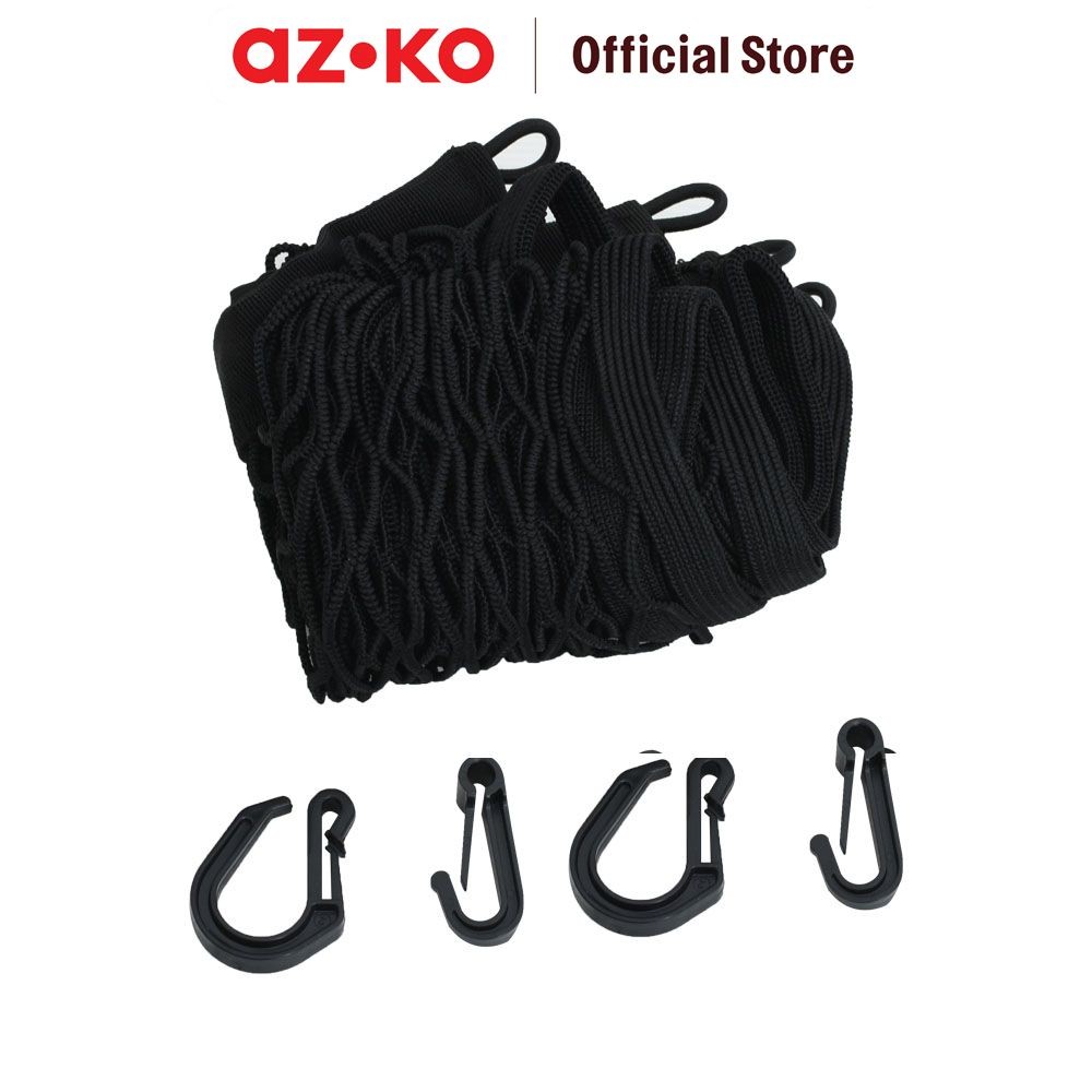 AZKO Otto Klasse Organizer Bagasi Mobil Net - Hitam Alat Tata Mobil Penata Penyimpanan Mobil Trunk S