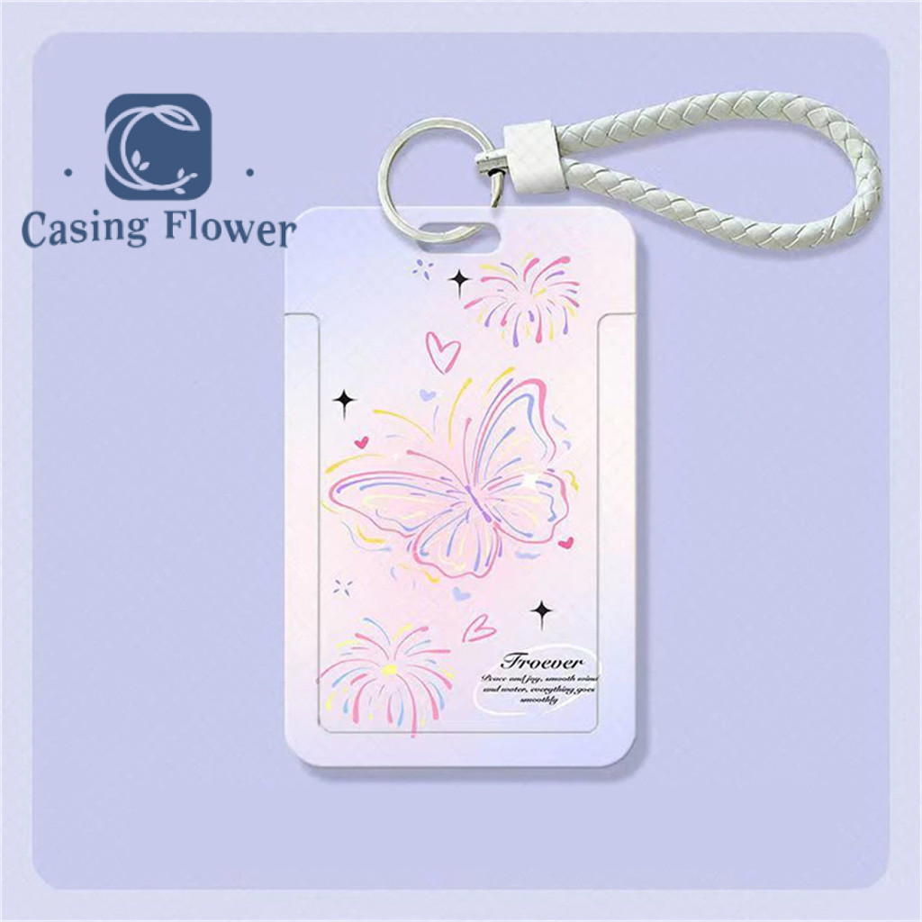 

Casing Flower ID Card Holder Motif Kupu Kupu Merah Muda Biru Yang Bergaya Korea | Tempat Pelindung Kartu Nama Photocard Sekolah Kantor Photocard Photo Card