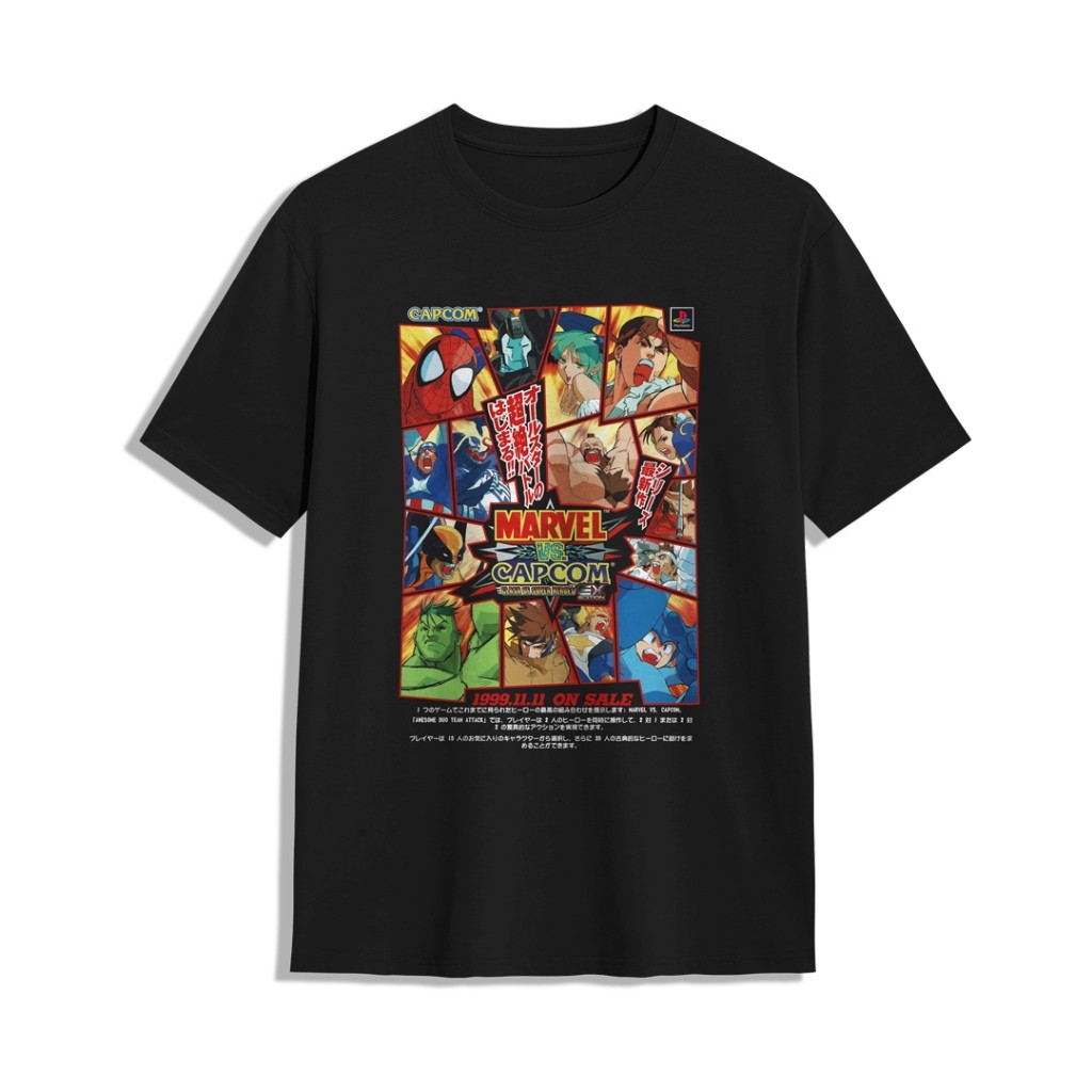 Kaos Marvel vs Capcom Tshirt Game Marvel vs Capcom Merch