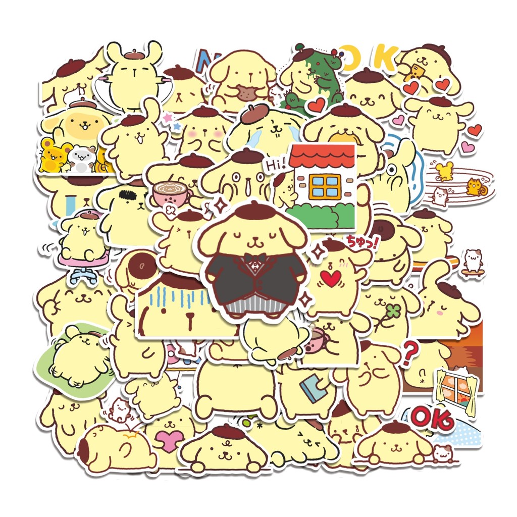 

COD 50 Pcs Stiker Pompompurin Sanrio Lucu Anti Air Untuk Dekorasi Notebook Sepeda Skateboard Handphone DIY