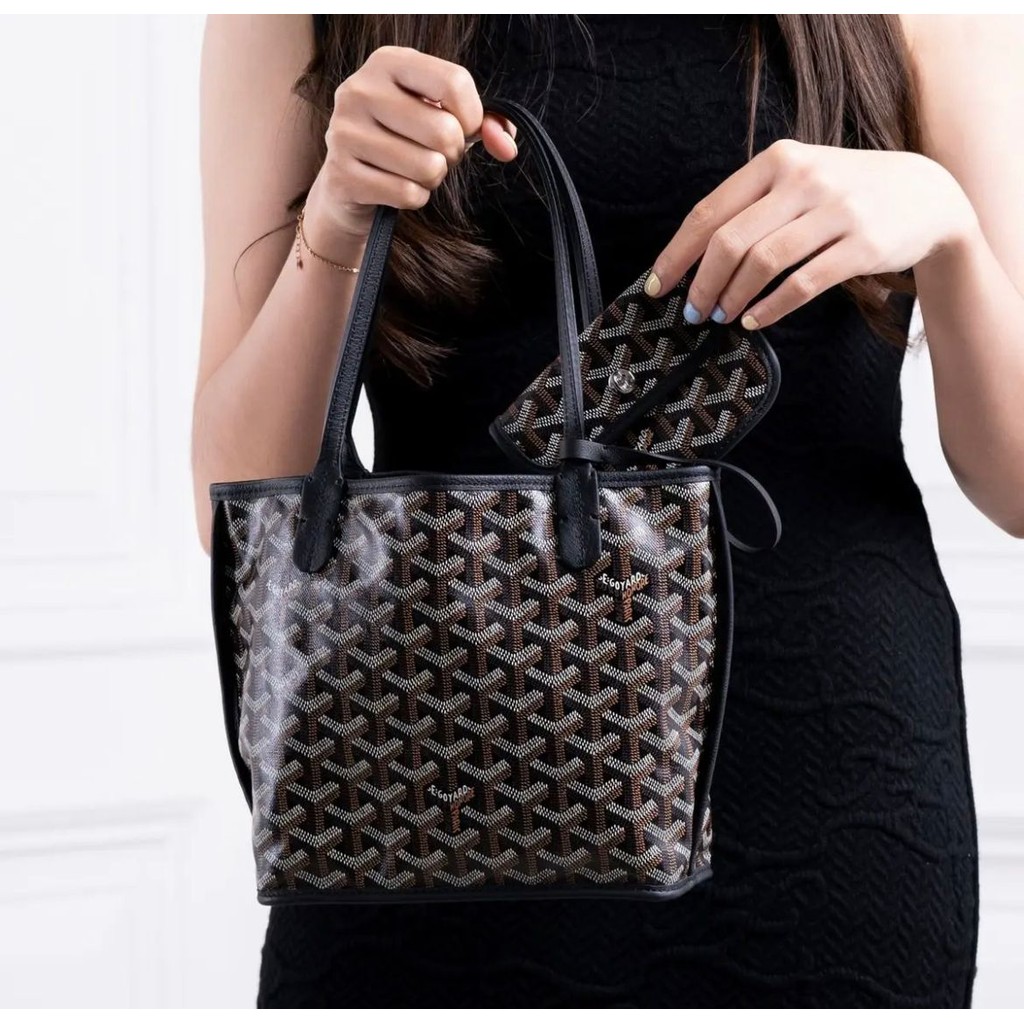 VIP TERBARU & TERLARIS PLATINUM TOTE GOYARD MINI ANJOU  + FREE POUCH