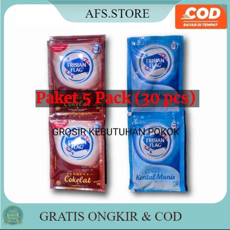 

30pcs Frisian Flag sachet 38gr isi (5X6pcs)