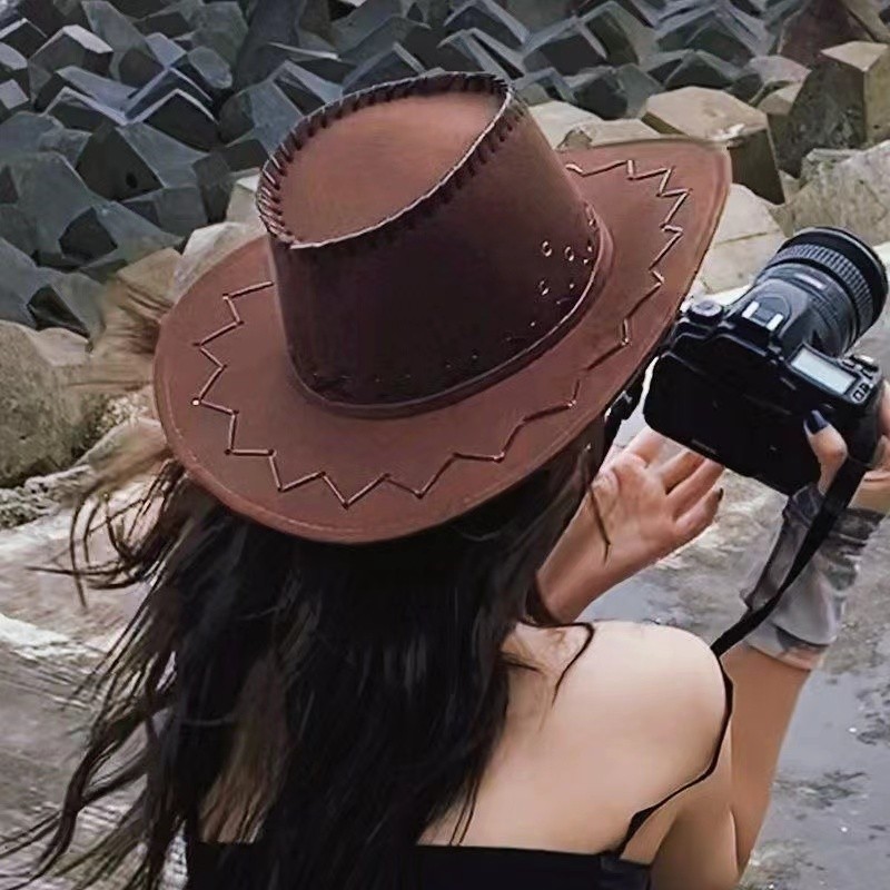 Topi Cowboy Amerika Laken Pria Wanita Dewasa - Topi Koboy Fashion Murah