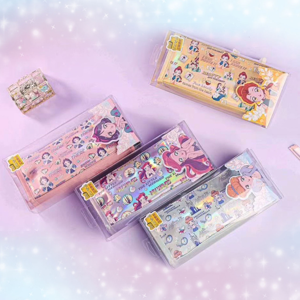 

Pencil Case size besar / Tempat Pensil Disney Princess Belle, Cinderella, Ariel, Snow White - Hologram