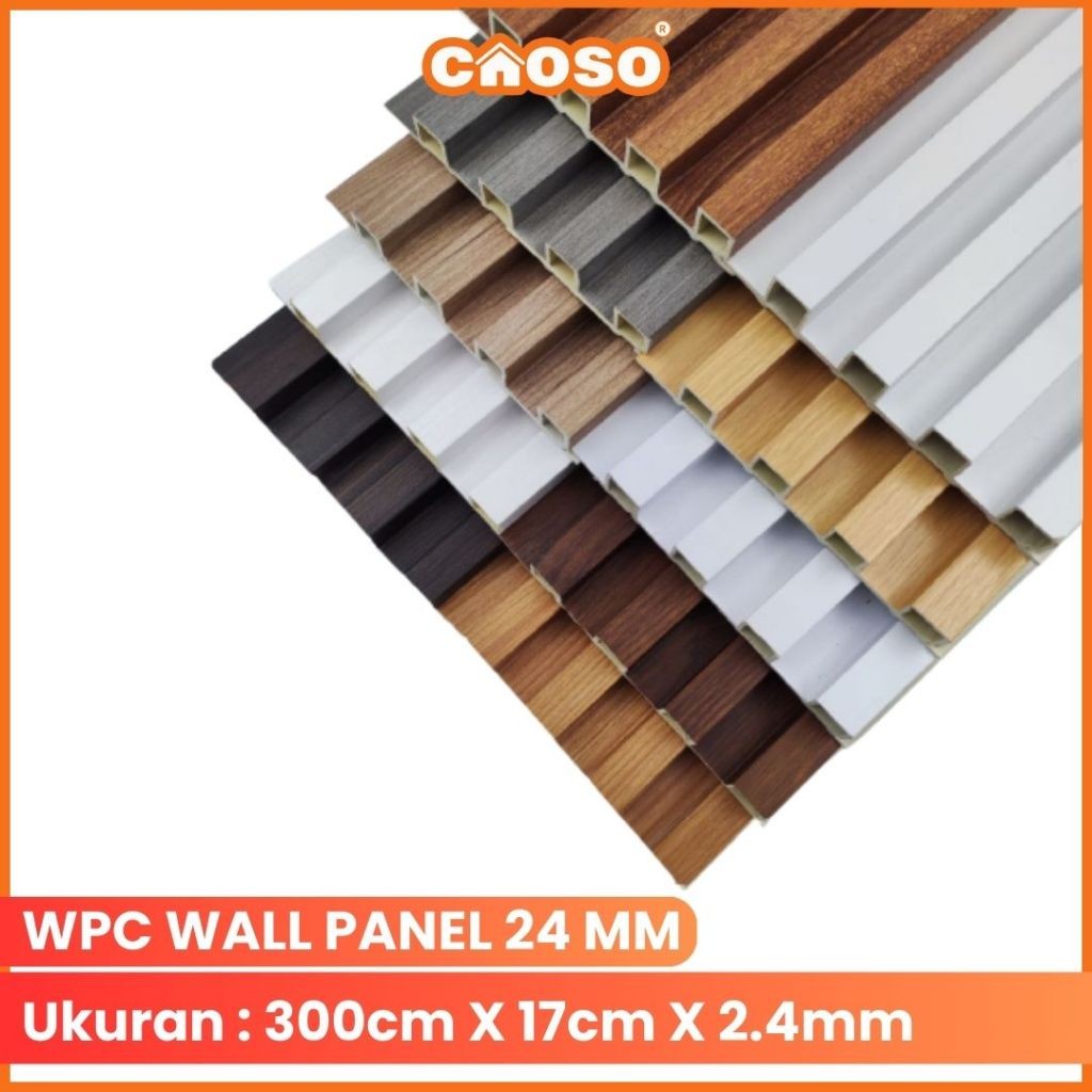 GT65E WPC wallPanel 3 Meter Dekorasi Dinding Kayu | Wall Panel Wood panel 3M 3D 300cm X 17cm CAOSO.I