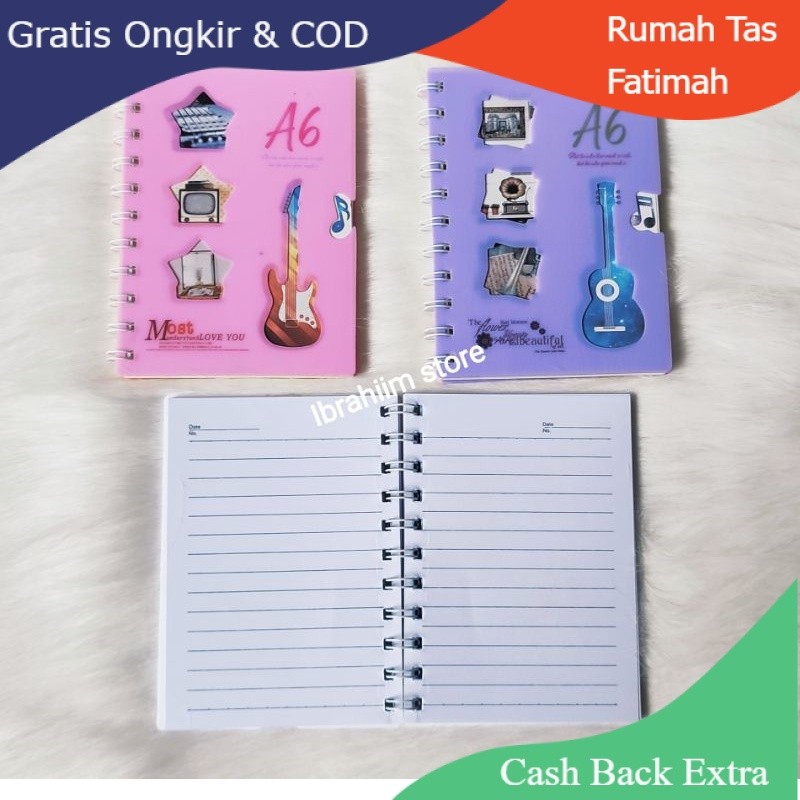 

Promo NOTEBOOK A6 SPIRAL / NOTEBOOK A6 BERGARIS By Rumah Tas Fatimah