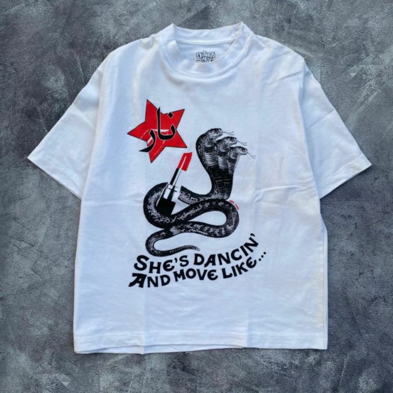 NARA - T-SHIRT KRAZY BRAZY -  Kaos SHE'S DANCING AND MOVE LIKE Kaos band hardcore Kanaya_Storee
