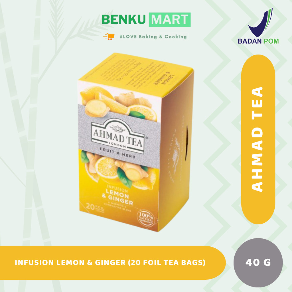 

Ahmad Tea Infusion Lemon & Ginger - 40gr | 20 Tea Bags