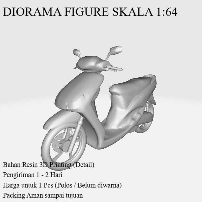 Diorama Miniatur Motor MIO  Skala 1:64