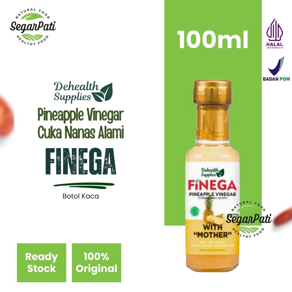 

Finega DeHealth Pineapple Vinegar/ Cuka Nanas Alami - Botol Kaca 100 ml