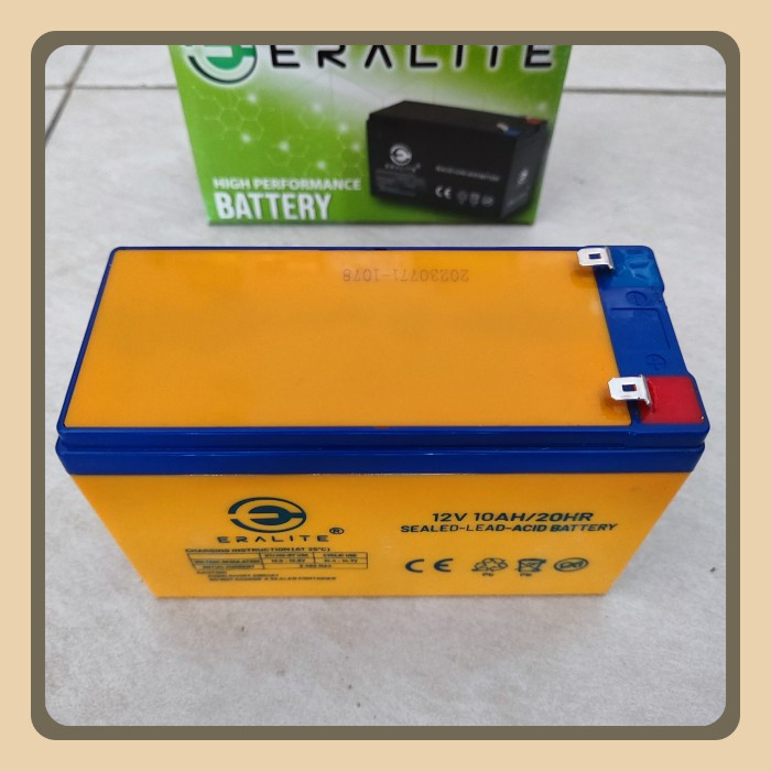Aki 12V 10AH Battery. Baterai UPS Sprayer Elektrik 12 V 10 A AH Ampere Eralite