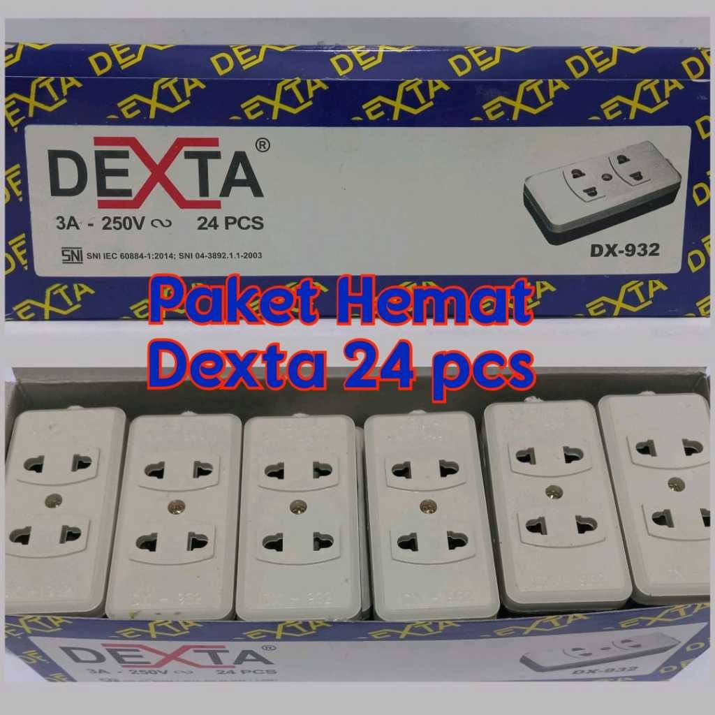 Paket Hemat DEXTA Gepeng 1 Kotak Lubang 2, 3, 4, 5, Stop Kontak DEXTA Gepeng / Terminal Gepeng DEXTA