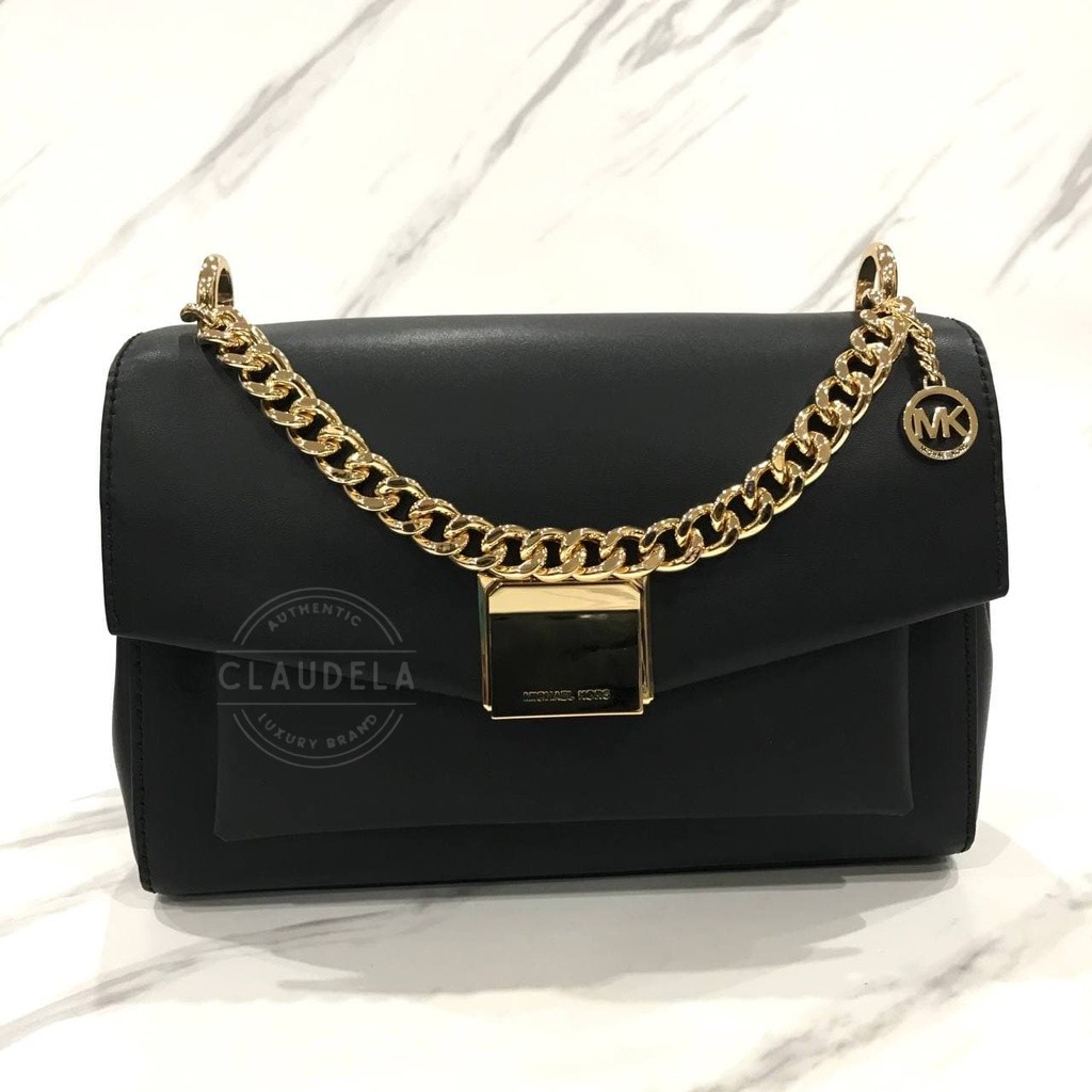 Michael Kors Lita Medium Shoulder Bag in Black