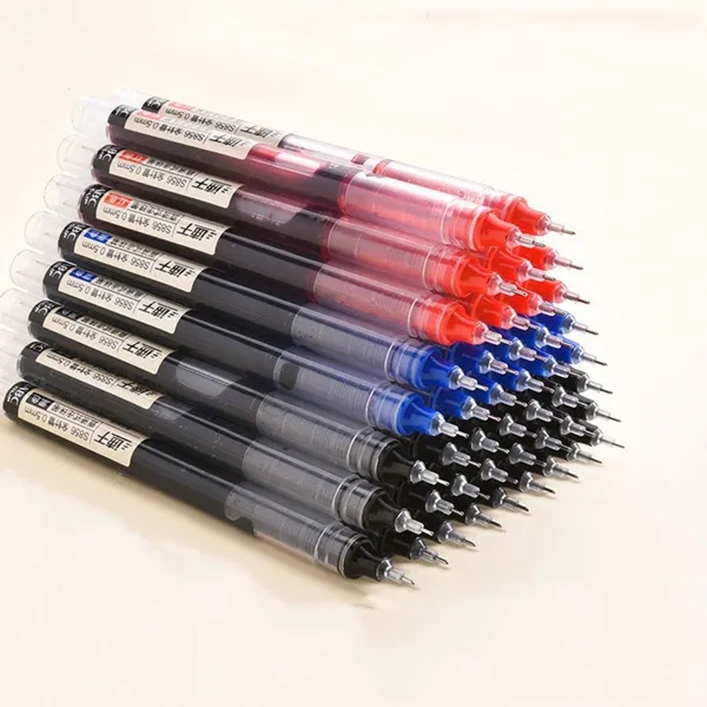 

1step Roller Pen Gel 0.5mm Penca Cair Cepat Kering Biru Hitam Merah S083