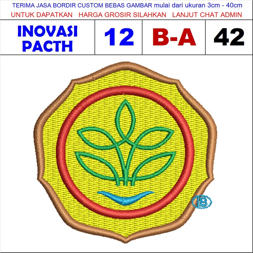 PATCH BORDIR LOGO B-A42 KEMENTRIAN PERTANIAN PSP - INOVASI PATCH TESTIMONI