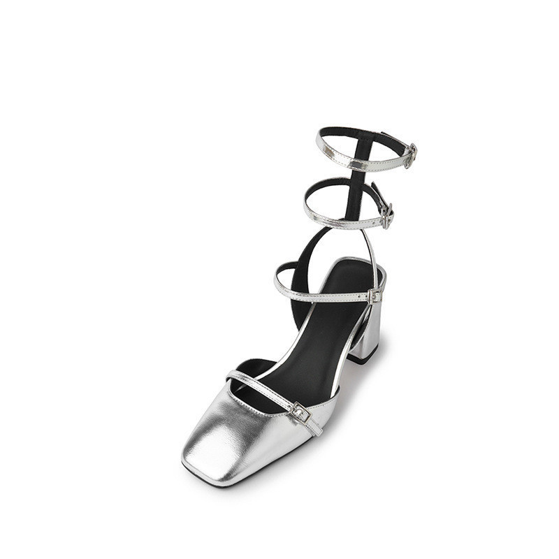 J&Y JOY & YOUNG 1595 Sepatu Heels Hak Wanita L501 MULTI TALI heel 8,5 cm Cewek Kekinian ELEGAN CANTI