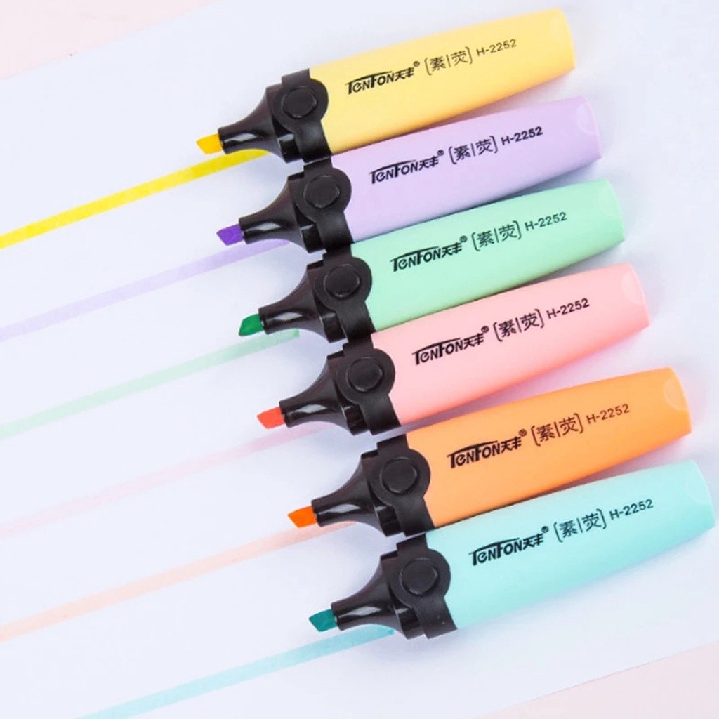 

1step Highlighter Pen Highlighter Pastel Colour Pen Journal Marker Pen Alat Tulis Replacement Penanda Warna S016