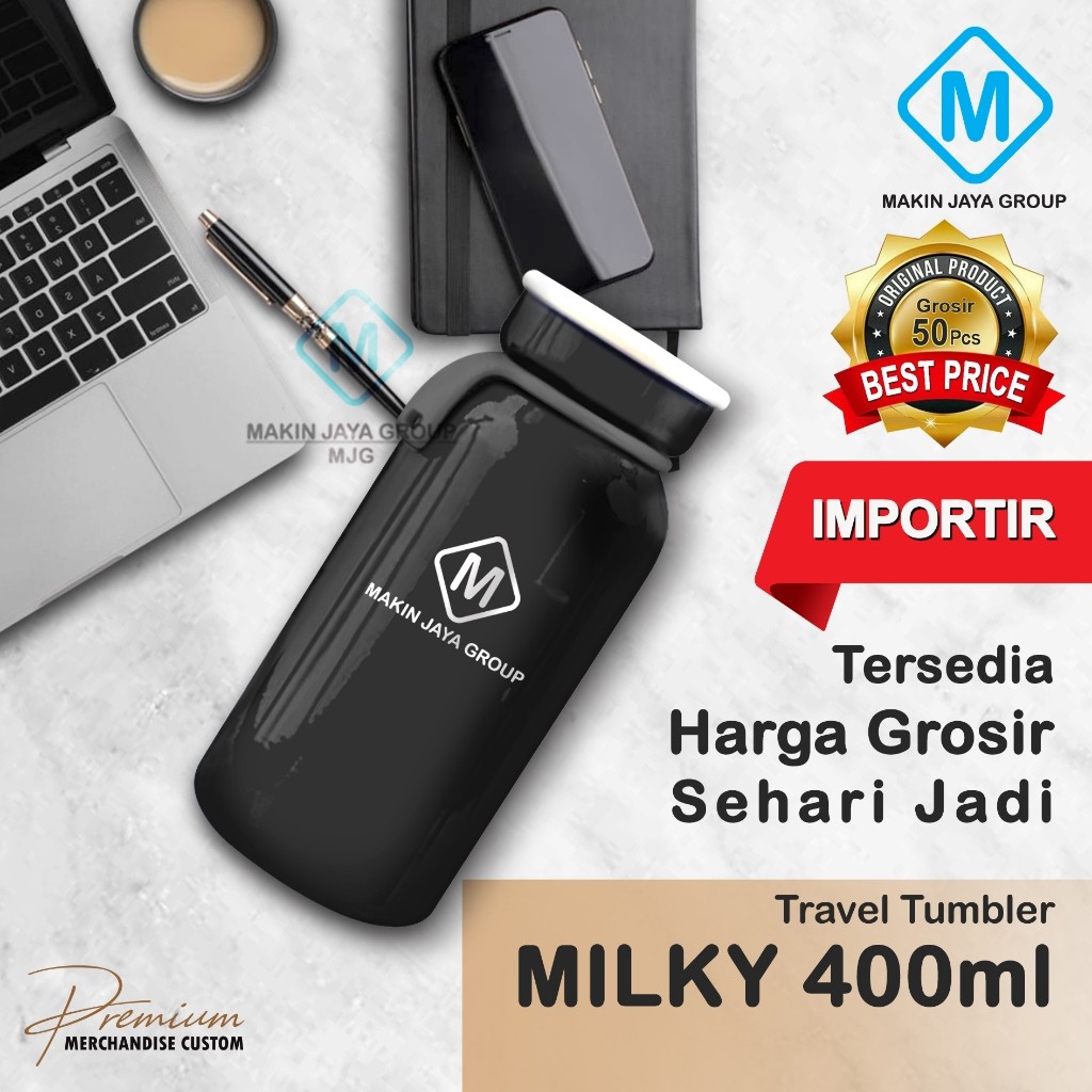 UV Print Tumbler Custom Grafir Tumbler milky - 400ml  Cangkir Kopi Stainless Tumbler Coffee Mug Hot 