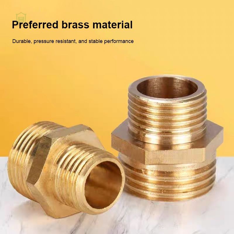 Dobel Nepel M 1/4 x M 1/4 Double naple 0.25 x 0.25 Inch Double Drat Luar 1/4 Dim Sambungan Pipa 1/4 