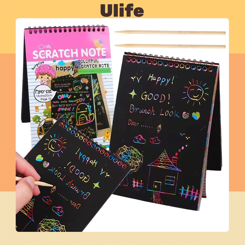 

Magic Scratch Color Kertas Gambar Gosok / Mewarnai Anak Magic Scratch / Buku Magic Warna