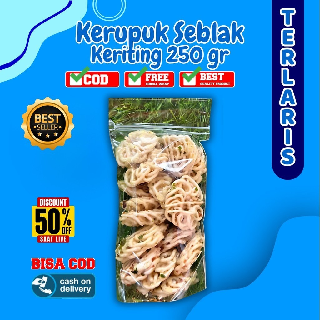 

KERUPUK SEBLAK KRUPUK KERITING KECIL Mentah Krupuk MAWAR PUTIH Rasa Bawang Gurih AsliSidoarjo 250 gr