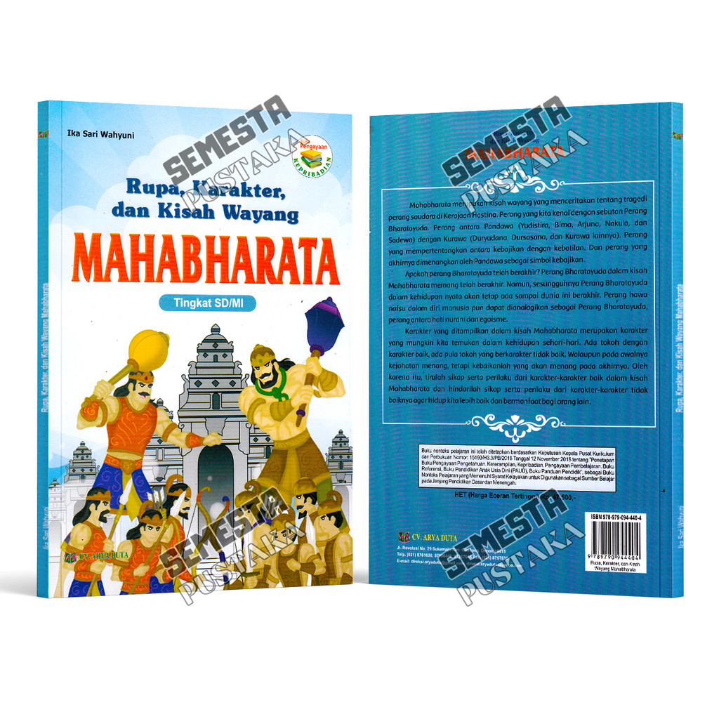 Buku Rupa, Karakter, dan Kisah Wayang Mahabarata