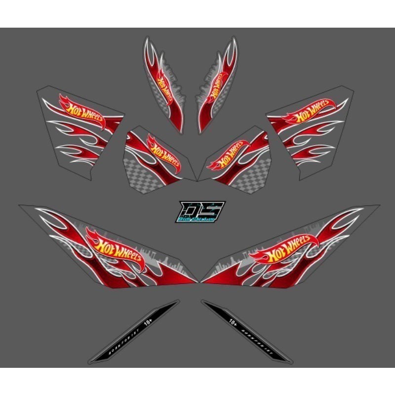 Stiker Vario List Motif Vietnam  | Striping Polet Vario led 125/150 Tahun 2014/2015/2016/2017 Hot wh