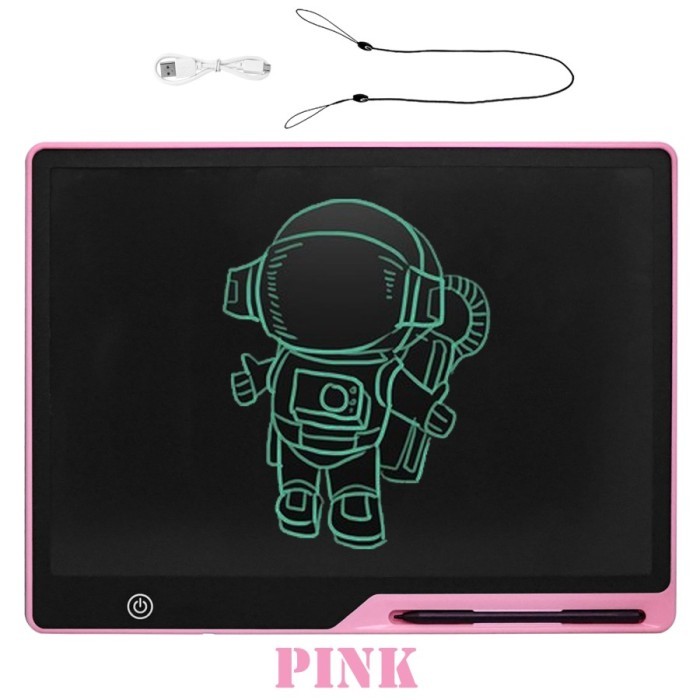 

TERBARU LCD Drawing Writing Tablet 16" Papan Tulis Anak Board Writing Pad - Pink