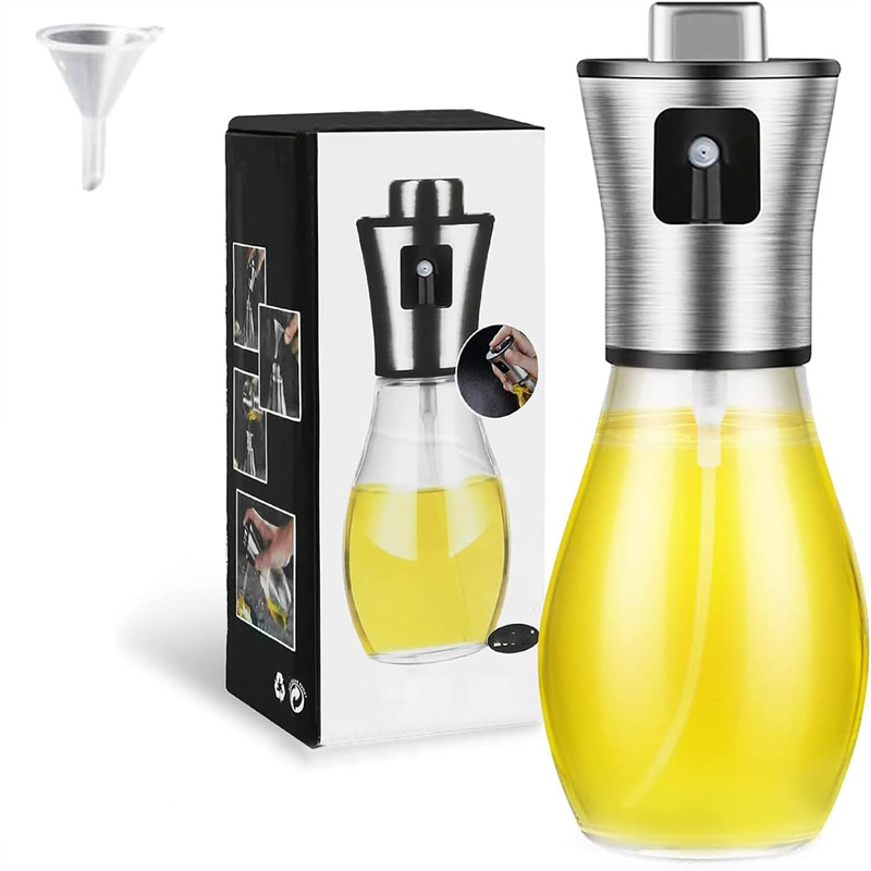 

Olive Oil Sprayer for Cooking,200ml glass Olive oil sprayer, Vegetable Oil sprayer with funnel ,Oil sprayer,Baking, Frying, BBQ