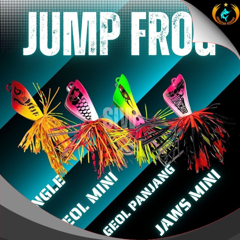 Umpan Pancing Casting Lure MONCROT Jump Frog Geol Mini Panjang Jaws Triangle - Indostar Fishing