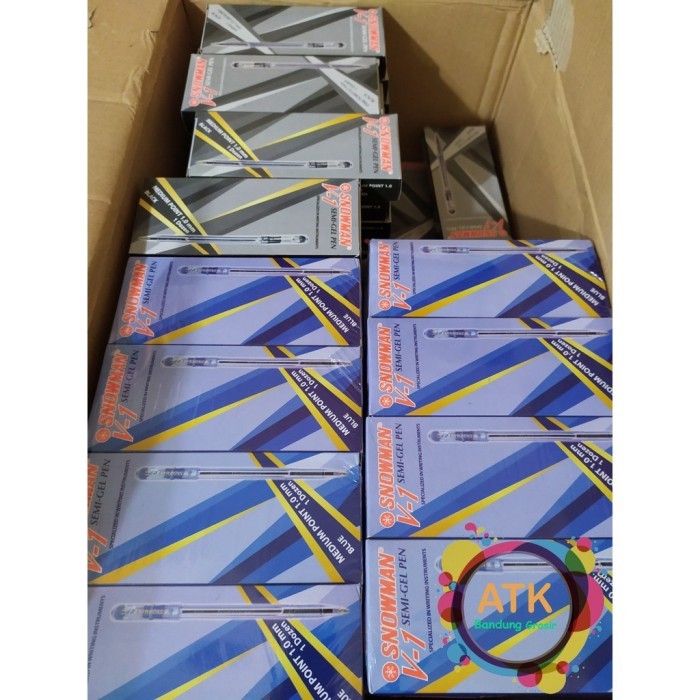 

Pulpen Snowman V-1 Medium Tip 1.0 mm Biru Hitam Merah - Lusinan - Biru