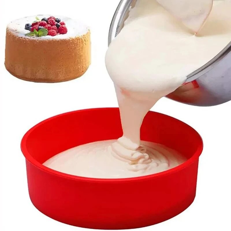 

4/6/8inch Silicone Cake Mold Tray Pans Round Baking Mold Kitchen Silicone Nonstick Baking Pans Reusable Cake Pans Bakingt Tools