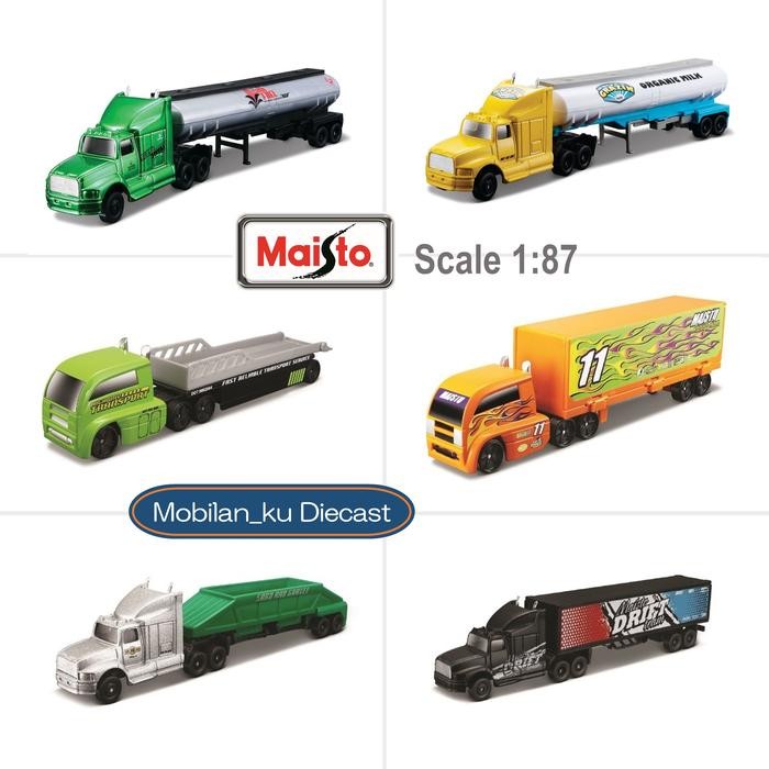 READY Diecast Miniatur Truk Fresh Metal Highway Haulers Maisto 1:87 SIAP KIRIM
