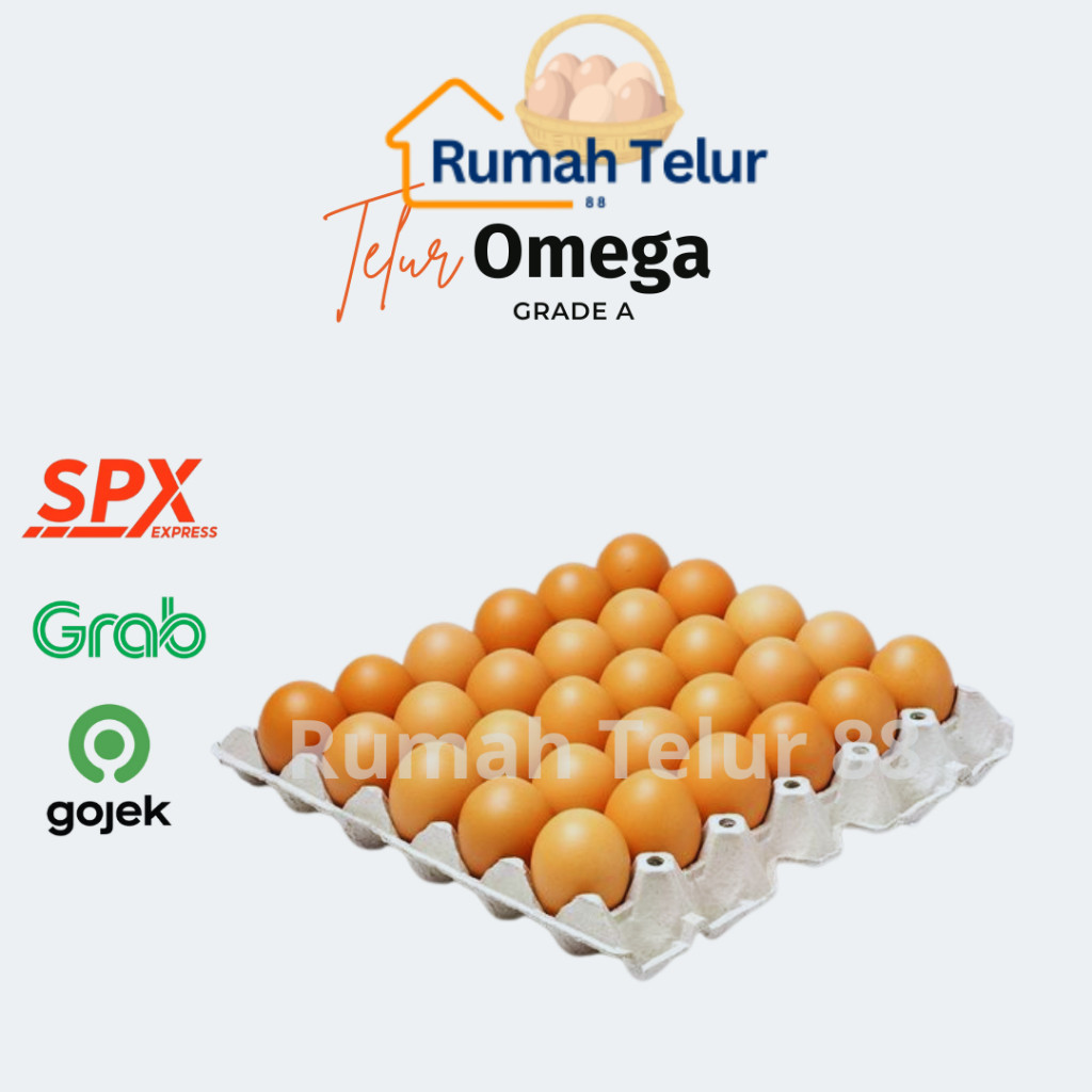 

Telur Ayam Omega 3 Grade A Premium 1 Tray 30 Butir
