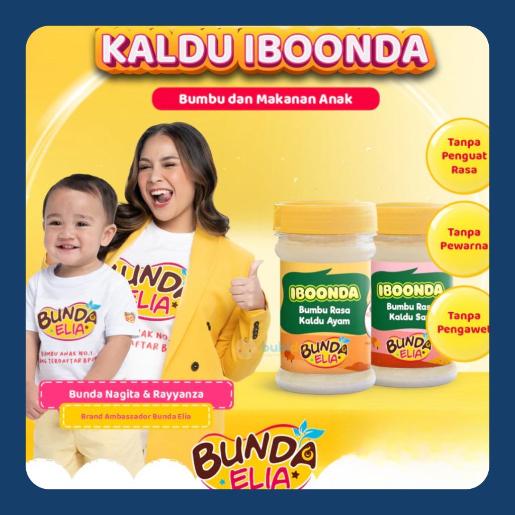 

BUMBU BUNDA BY ELIA Iboonda Kaldu Mpasi | Bubuk Penyedap Mpasi Bayi Non MSG Halal Lengkap
