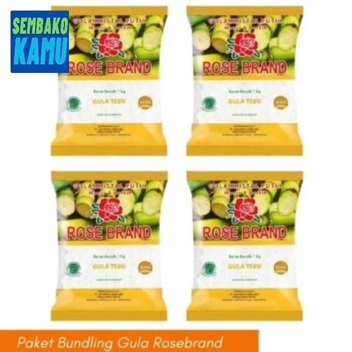 

Paket Bundling Gula Rose Brand Kuning 1 kg x 4 pcs