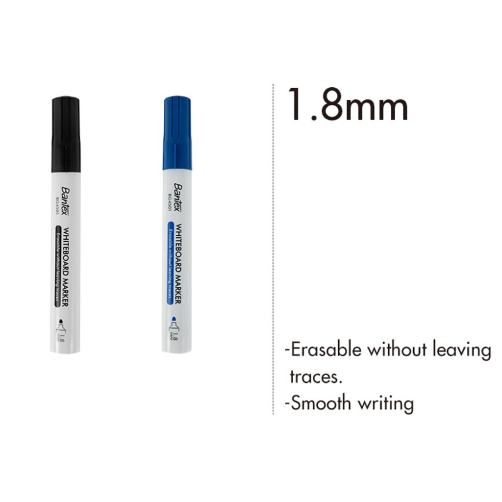 

Spidol White Board Marker BANTEX BG4501 (HITAM) Non-Permanen/Spidol Bisa Dihapus