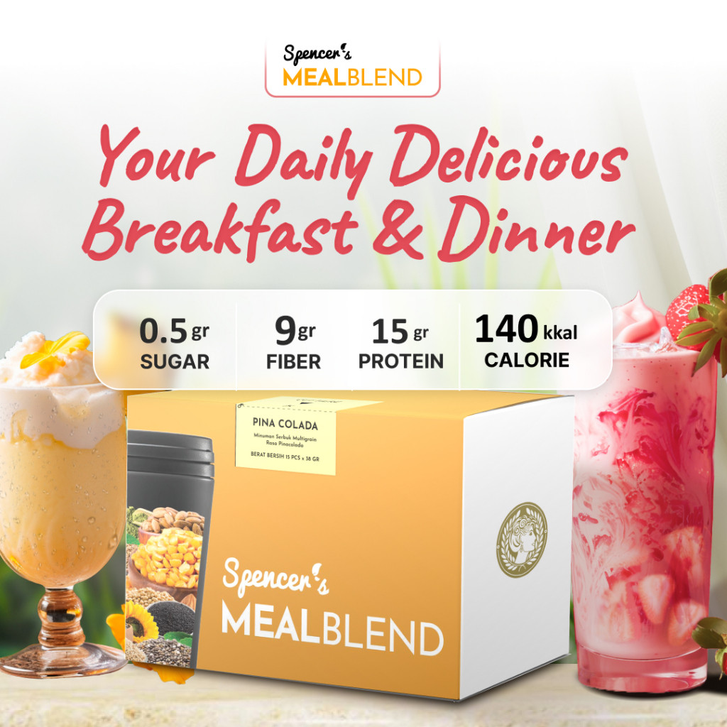 

Spencer's MealBlend - Meal Replacement Nutrisi Alami Breakfast dan Dinner untuk Bantu Nutrisi Harian
