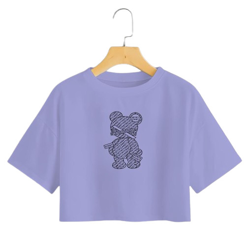 OVERSIZE CROP TOP WANITA BEAR | KAOS CROPTOP WANITA TERBARU
