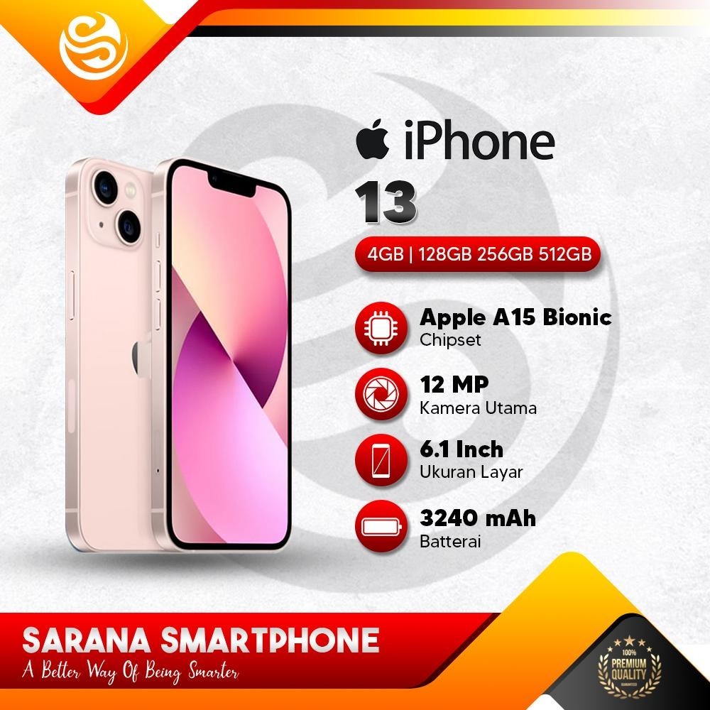 iPhone 13 Baru 128GB / 256GB Garansi Resmi iBox TAM GDN Segel Original