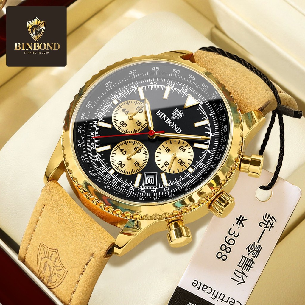 

BINBOND Grosir Jam Tangan Pria Multifungsi Ultra-tipis Gaya Bisnis Tali Silikon Tahan Air Kalender Bercahaya