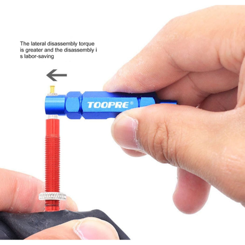 Toopre Tool Alat Kunci Pas Pembuka Valve Cop Pentil Ban Sepeda Schrader Presta Motor Mobil Semua Pro
