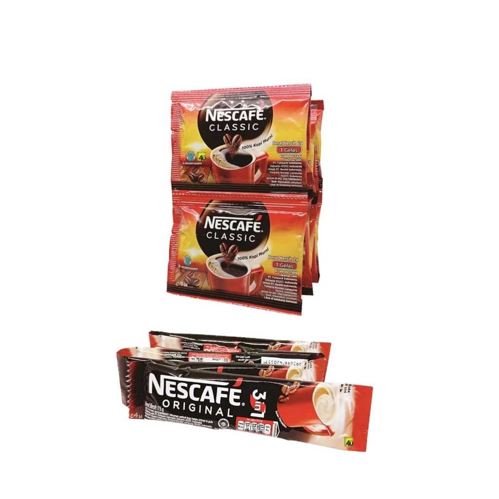 

UG NESCAFE ORIGINAL 3 IN 1 10schtx17.5gr ,NESCAFE CLASSIC 10schtx2gr Sachet RENTENG/SACHET